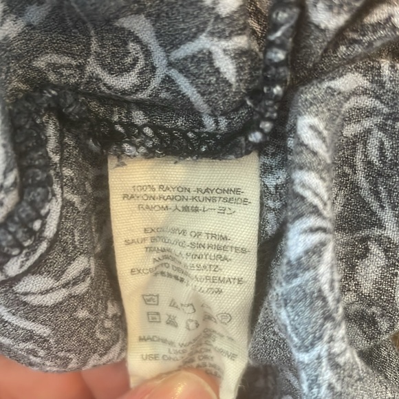 Free People blue floral tiered flowy square neck peasant blouse size medium - Picture 8 of 8